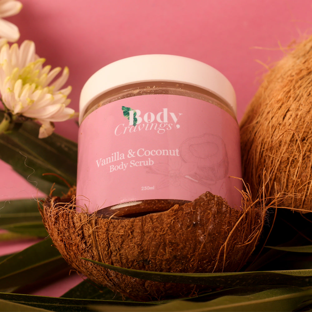 Vanilla coconut body scrub