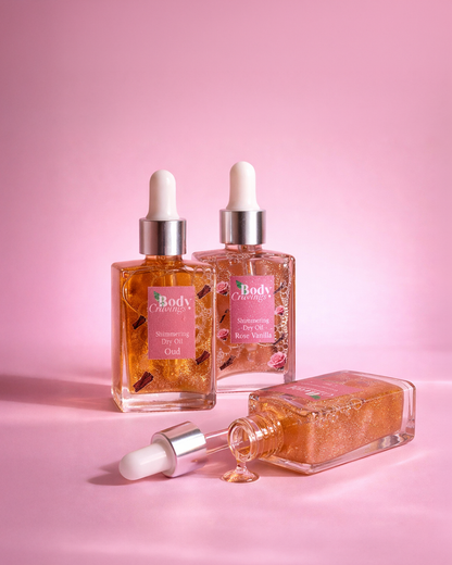 Shimmering dry oil